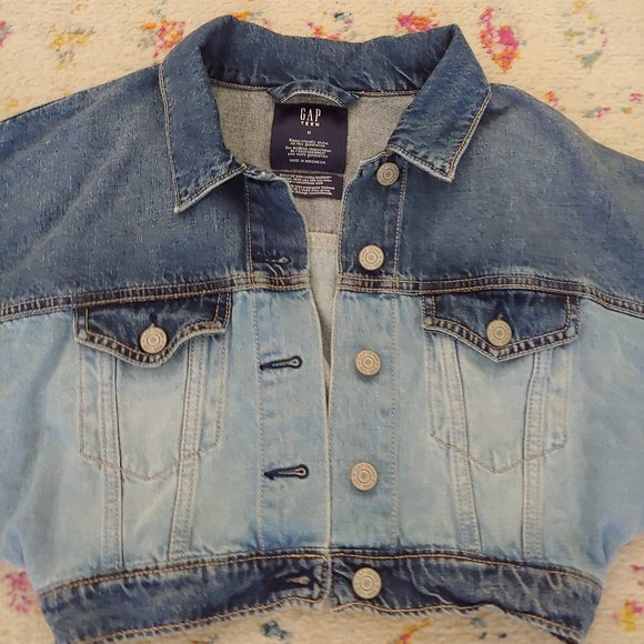 Gap Teen crop denim jacket size - Picture 1 of 3